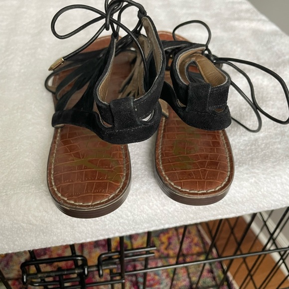 Sam Edelman Gladiator Black Suede Sandals EUC Size 11 - Picture 10 of 13